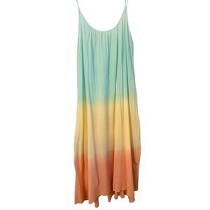 9seed Resort Ombre Cotton Maxi Dress One Size Made in California